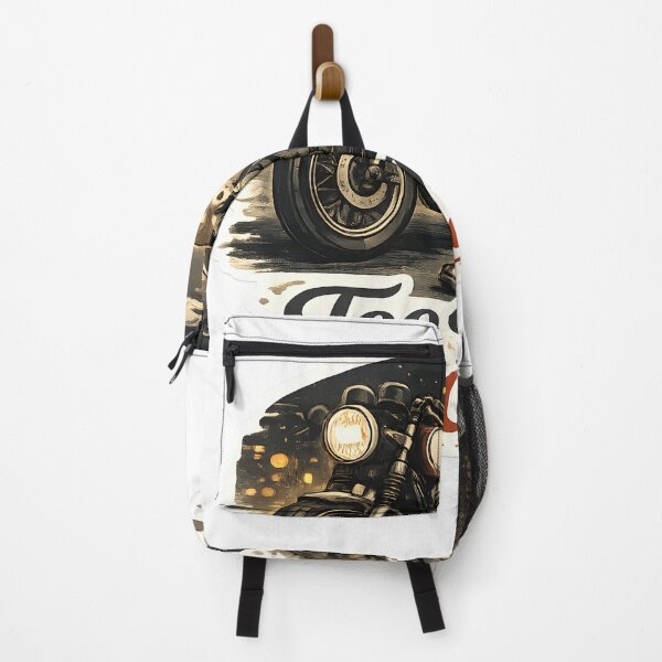 Item preview, Too Tired To Care Retro Café Racer Raccoon Streetwear Aesthetic designed and sold by StickyGuys.