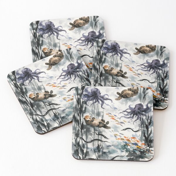 Item preview, Flowing Kelp Forest with Drifting Ocean Life designed and sold by WildlifeInc.