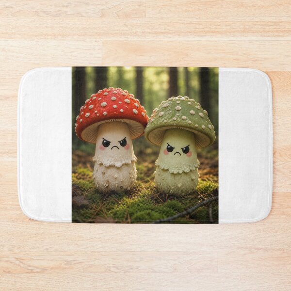 Item preview, Lindos hongos venenosos enojados – Hongos malvados kawaii con ambiente de bosque designed and sold by MarekoraStudio.