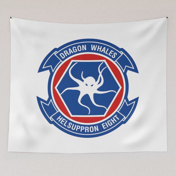 Item preview, HC-8 Dragon Whales Helicopter Combat Support Squadron Eight Patch designed and sold by CharlieDesings.
