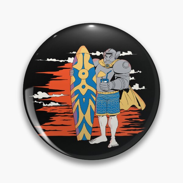 Item preview, Surfing knight in the setting sun designed and sold by TomiAx.
