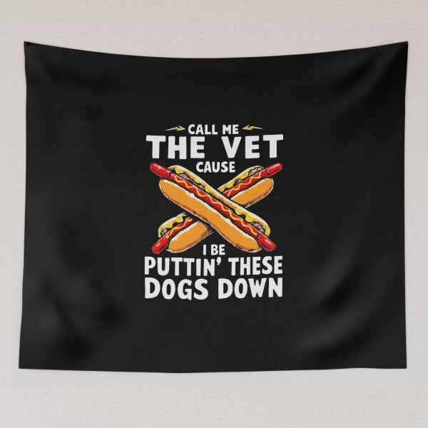 Item preview, Call Me The Vet Funny Hot Dog Shirt BBQ Food Humor Design designed and sold by LunaMagicStudio.