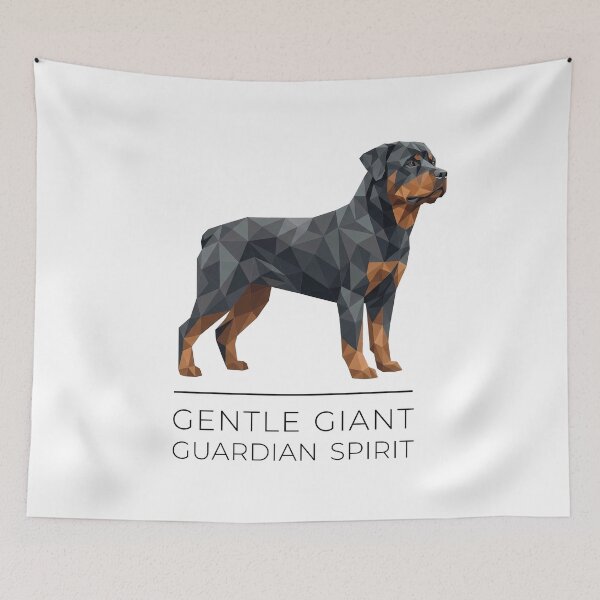 Item preview, Rottweiler Low Poly - Gentle giant, guardian spirit designed and sold by Pfotenfaden.