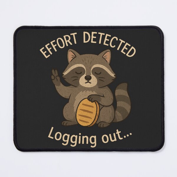 Item preview, Effort Detected Logging Out Raccoon – Funny Introvert Meme Shirt designed and sold by Negisandeep studio.
