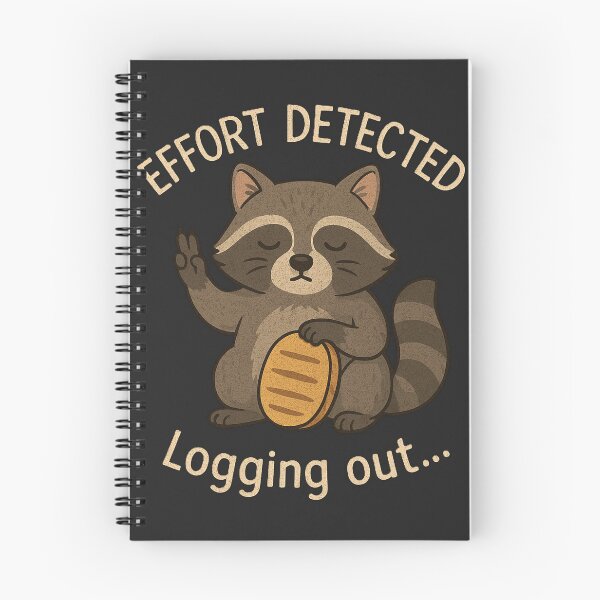Item preview, Effort Detected Logging Out Raccoon – Funny Introvert Meme Shirt designed and sold by Negisandeep studio.