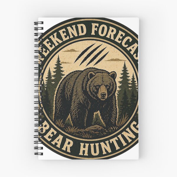 Item preview, Weekend Forecast Bear Hunting Badge designed and sold by EastEndTownie.