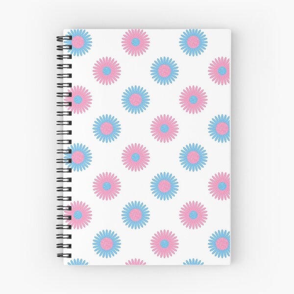 Item preview, Pink and Blue Trans Pride Flower Pattern designed and sold by dysperdis.