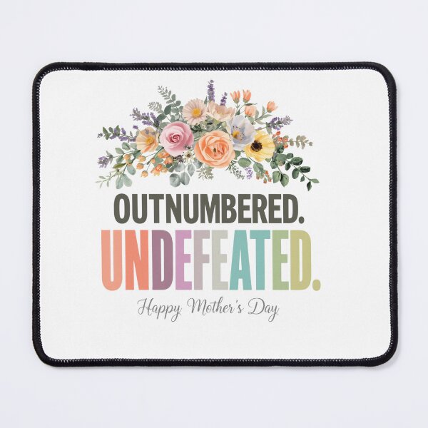 Item preview, Outnumbered Undefeated Funny Mom Mothers Day Floral Tee designed and sold by BornFabulous.