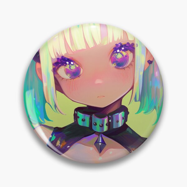 Item preview, Holographic Demon Girl With Horns designed and sold by bubblegoth.