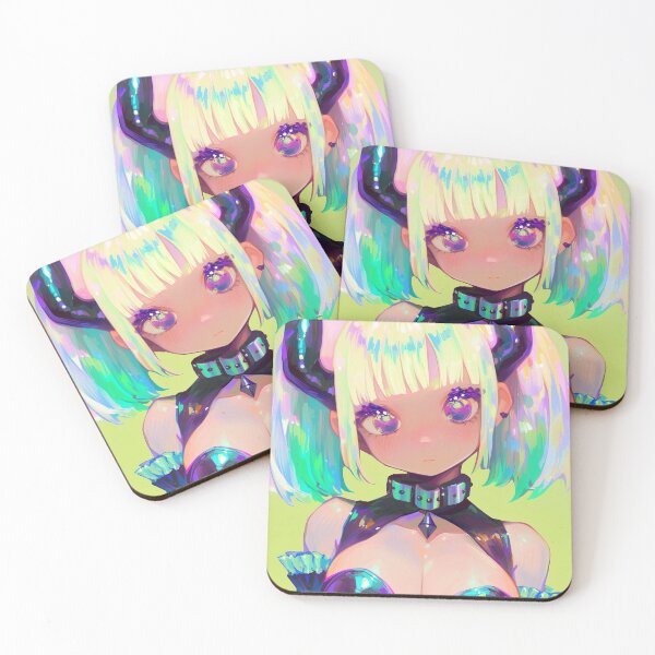 Item preview, Holographic Demon Girl With Horns designed and sold by bubblegoth.