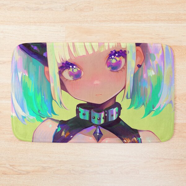 Item preview, Holographic Demon Girl With Horns designed and sold by bubblegoth.