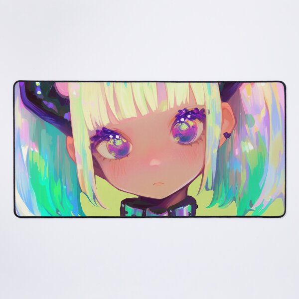 Item preview, Holographic Demon Girl With Horns designed and sold by bubblegoth.