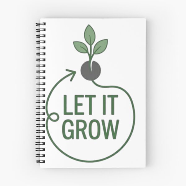 Item preview, Let It Grow – Minimalist Plant Growth Illustration designed and sold by Ajwaj.