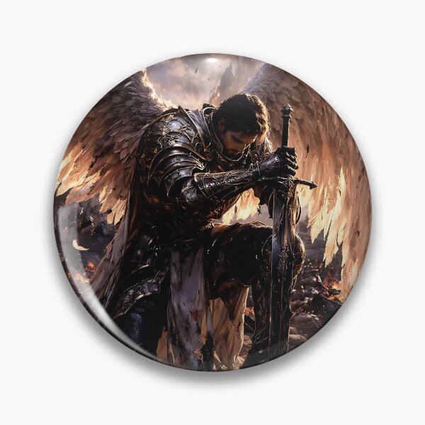 Item preview, Fallen Angel Warrior – Epic Dark Fantasy Battle Scene with Wings and Sword designed and sold by thor81pl.