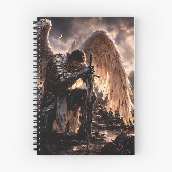 Item preview, Fallen Angel Warrior – Epic Dark Fantasy Battle Scene with Wings and Sword designed and sold by thor81pl.