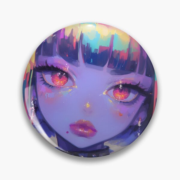 Item preview, Iridescent Horned Anime Demon Girl designed and sold by bubblegoth.