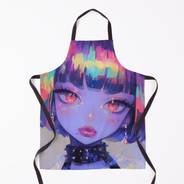 Item preview, Iridescent Horned Anime Demon Girl designed and sold by bubblegoth.
