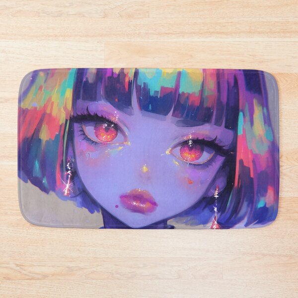 Item preview, Iridescent Horned Anime Demon Girl designed and sold by bubblegoth.
