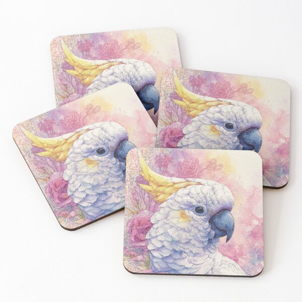 Item preview, Sulphur Crested Cockatoo with Peonies designed and sold by RyanPhamDesigns.