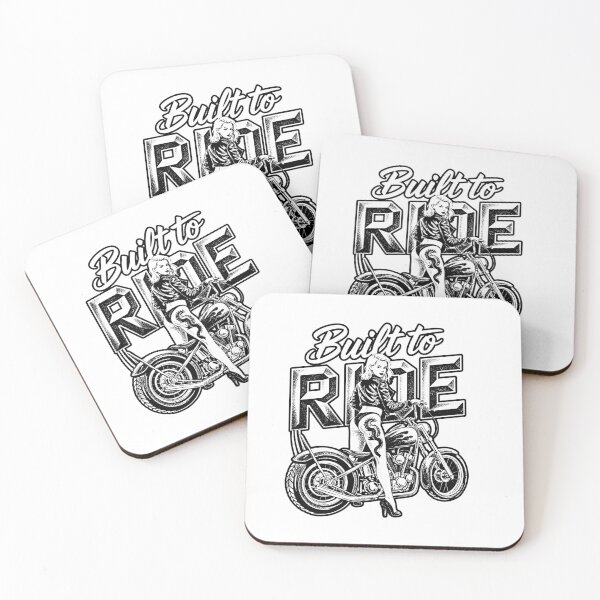 Item preview, Built To Ride Biker Girl Tattoo Chopper Motorcycle Retro Pin Up Woman designed and sold by graphixpolash.