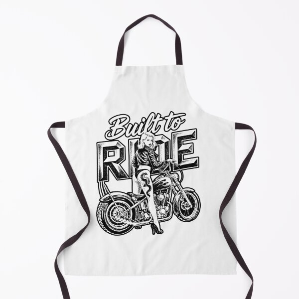 Item preview, Built To Ride Biker Girl Tattoo Chopper Motorcycle Retro Pin Up Woman designed and sold by graphixpolash.