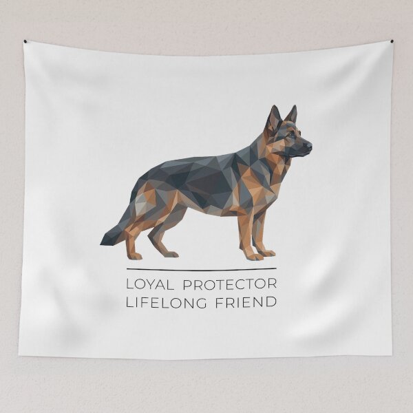Item preview, German Shepherd Low-Poly - Loyal, brave, true designed and sold by Pfotenfaden.