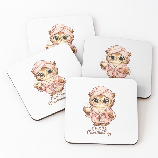 Item preview, Owl Be Overthinking Funny Anxiety Humor Gift Sticker designed and sold by Gentlestate.