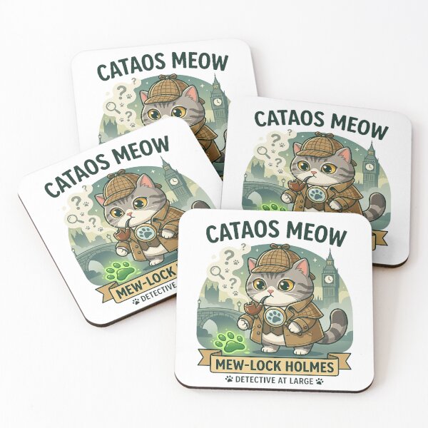 Item preview, Mew-Lock Holmes: Detective at Large designed and sold by CataosMeow.