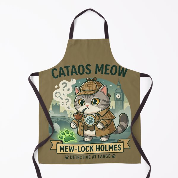 Item preview, Mew-Lock Holmes: Detective at Large designed and sold by CataosMeow.