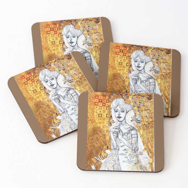 Item preview, Portrait Of Adele Bloch Bauer Inspired by Gustav Klimt (Drawing by ACCI) designed and sold by VanyssaGraphics.
