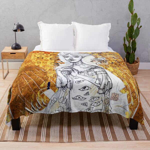 Item preview, Portrait Of Adele Bloch Bauer Inspired by Gustav Klimt (Drawing by ACCI) designed and sold by VanyssaGraphics.