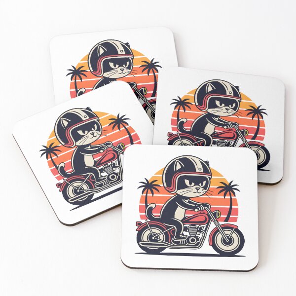 Item preview, Cat Motor Sunset designed and sold by Conrad-Geordz.