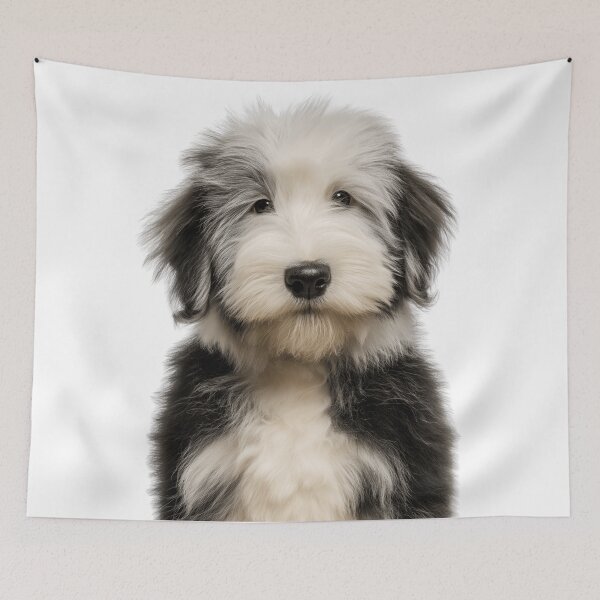 Item preview, Adorable Old English Sheepdog Pup for Cute Bobtail puppy lovers designed and sold by LazyOwlStore.