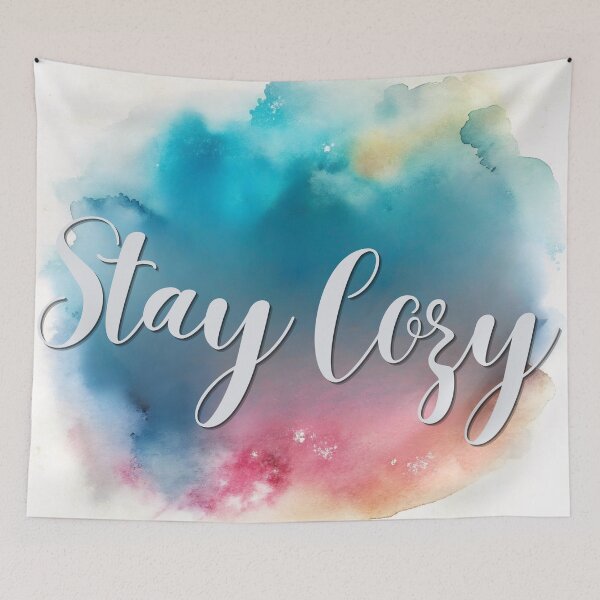 Item preview, Stay Cozy | Soft Watercolor Typography Aesthetic Design designed and sold by Angellacelin.