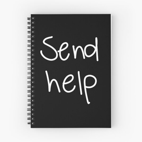 Item preview, Send help - Funny Hand-Lettered Aesthetic black version designed and sold by PureHandletter.