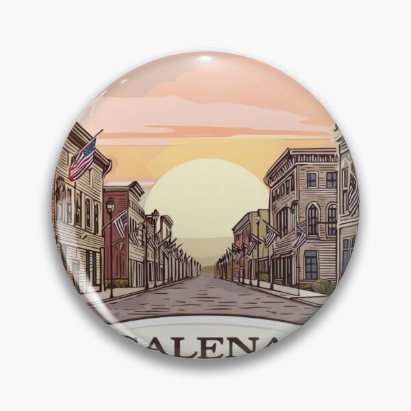 Artikelvorschau, Galena Illinois Vintage Downtown Reiseplakat-Aufkleber entworfen und verkauft von Modefissi.