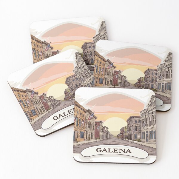 Item preview, Galena Illinois Vintage Downtown Travel Poster Sticker designed and sold by Modefissi.