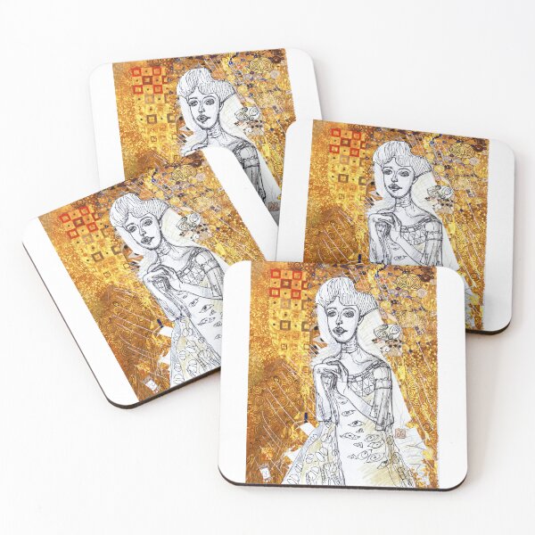 Item preview, Portrait Of Adele Bloch Bauer Inspired by Gustav Klimt (Drawing by ACCI) designed and sold by VanyssaGraphics.