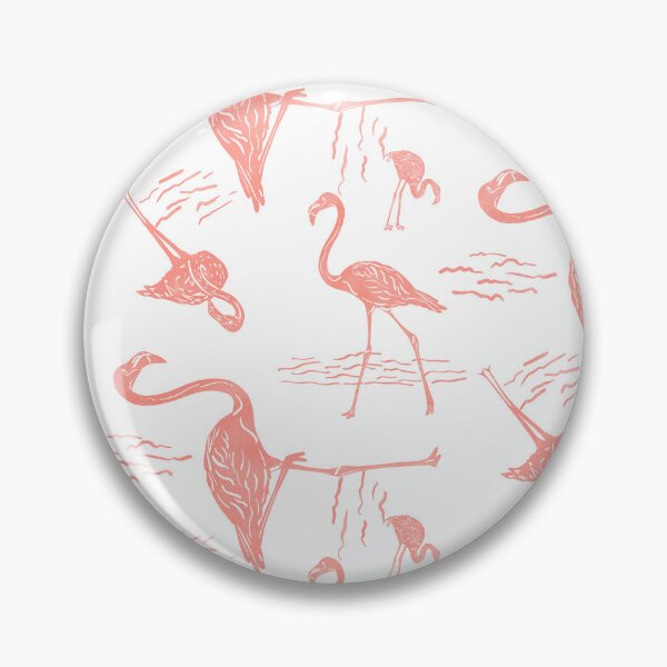 Item preview, Flamingo Frolic Block Print Style designed and sold by PD-Coastal.