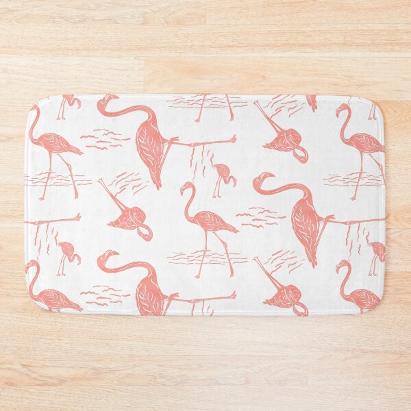 Item preview, Flamingo Frolic Block Print Style designed and sold by PD-Coastal.