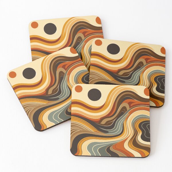 Item preview, Retro Waves – Abstract Earth Tones Design designed and sold by Dogandesighn.