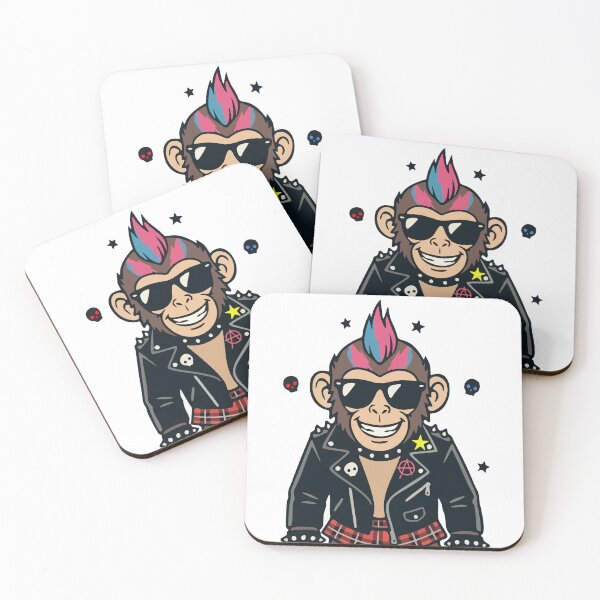 Item preview, Rebel Ape — The Punk Monkey Who Gives Zero Bananas designed and sold by Liberty4Punk.