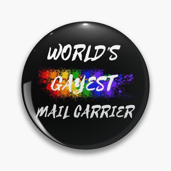 Item preview, World's Gayest Mail Carrier Queer Joke With Rainbow Colors For Pride Month In Black designed and sold by LuckyKermit.