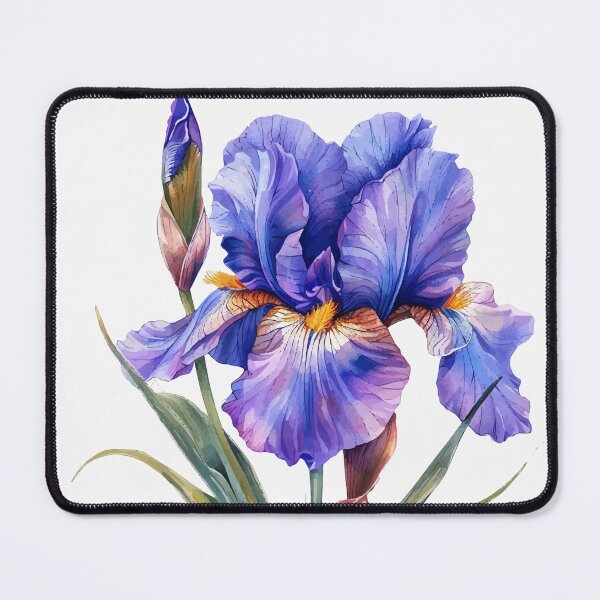 Item preview, Blue Iris Botanical Flower Illustration designed and sold by cotoprints.