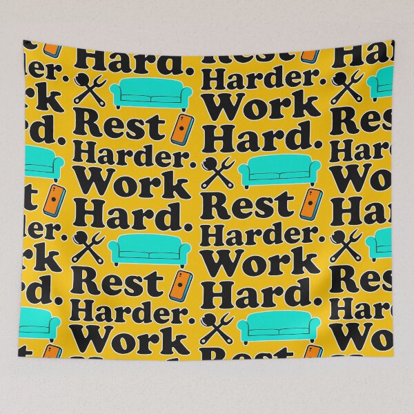 Item preview, Work Hard Rest Harder Funny Lifestyle Shirt – Relax Motivation Design designed and sold by Topoartispp.