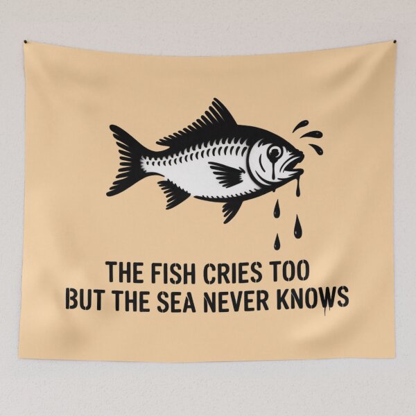 Aperçu de l'œuvre Le poisson pleure aussi, mais la mer ne le sait jamais. créée et vendue par 123ks.
