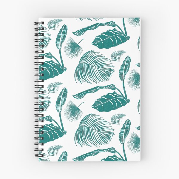 Item preview, Tropical Leaves in Deep Teal Block Print Style designed and sold by PD-Coastal.