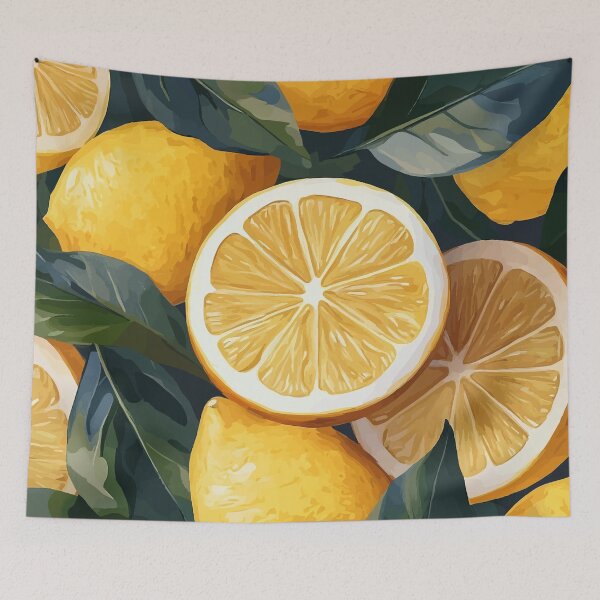 Item preview, Lemon Botanical Fruit Illustration Poster, HD designed and sold by cotoprints.