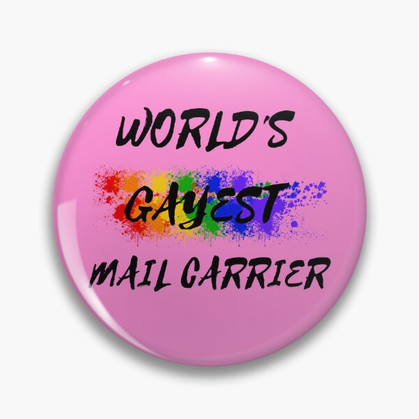 Item preview, World's Gayest Mail Carrier Queer Joke With Rainbow Colors For Pride Month In Pink designed and sold by LuckyKermit.