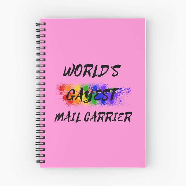Item preview, World's Gayest Mail Carrier Queer Joke With Rainbow Colors For Pride Month In Pink designed and sold by LuckyKermit.